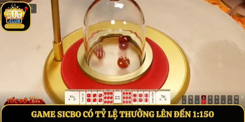 Game Sicbo có tỷ lệ thưởng lên đến 1:150