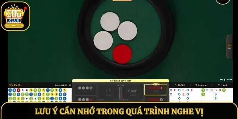 Lưu ý cần nhớ trong quá trình nghe vị