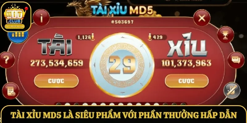 Tài Xỉu MD5 là siêu phẩm với phần thưởng hấp dẫn